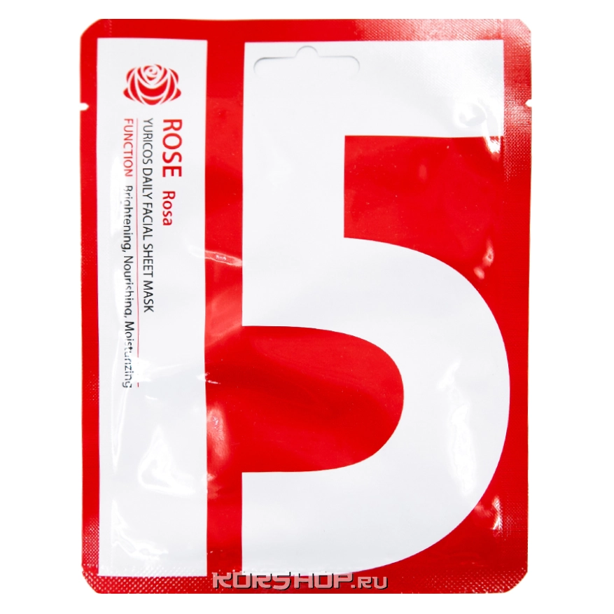 Тканевая маска для лица с розой Yuricos, Корея, 22 мл Тканевая маска для лица с розой Yuricos, Корея, 22 мл