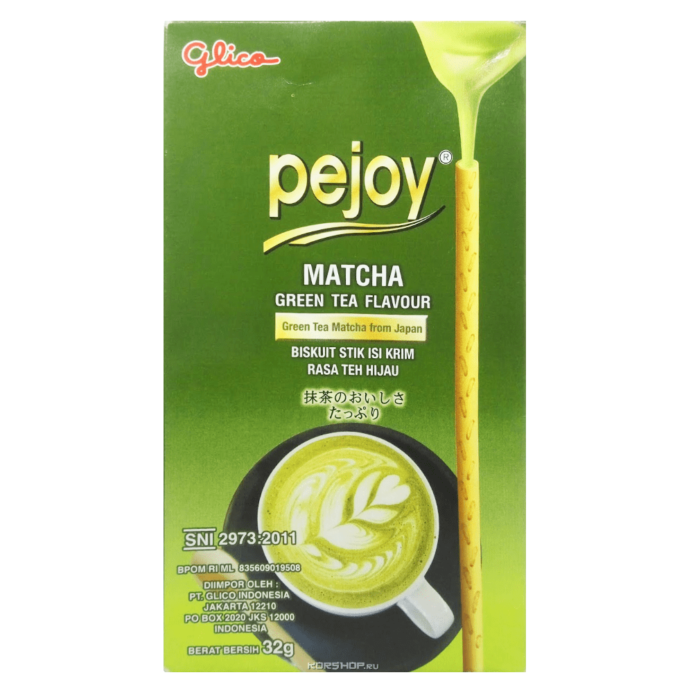 Шоколадные палочки Green Tea Pejoy Pocky Glico, Таиланд, 32 г