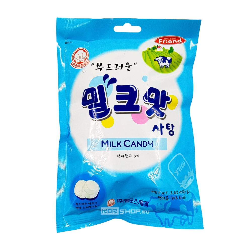 Молочная карамель «Молоко» Mammos, Корея, 80 г