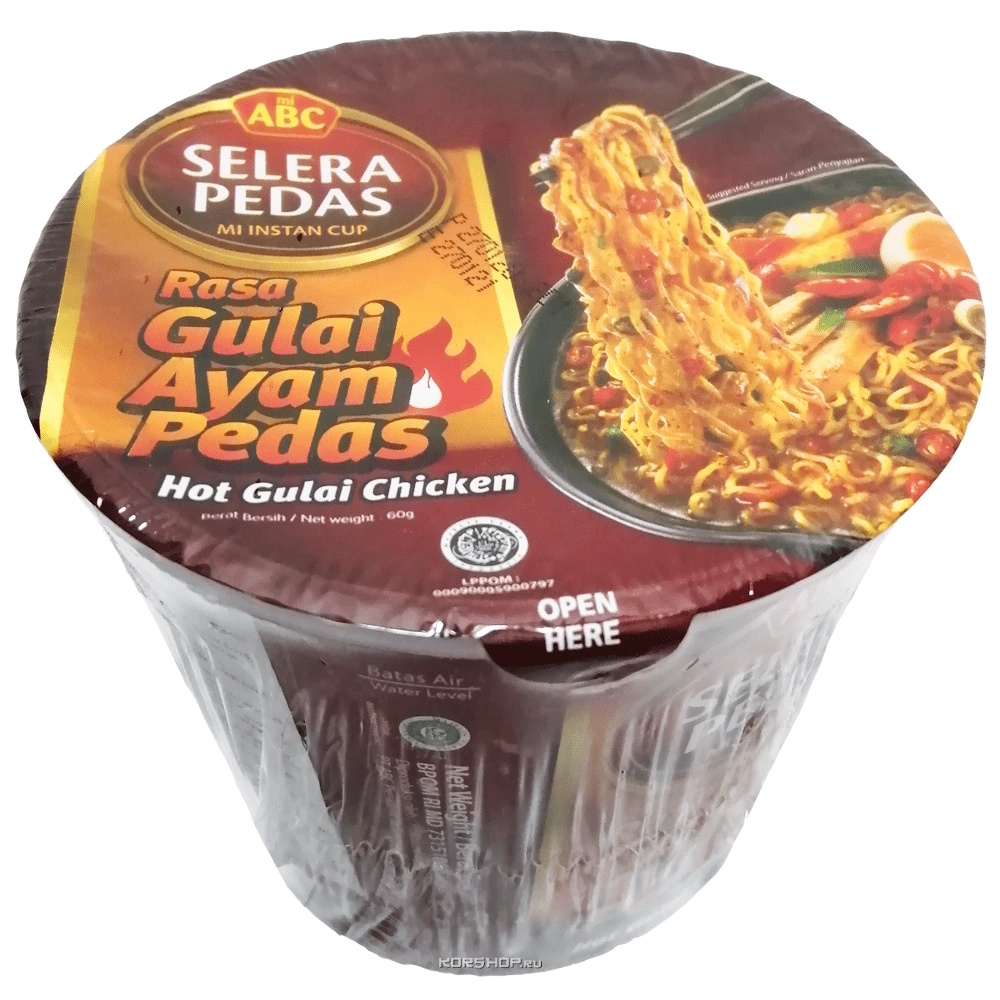 Лапша б/п со вкусом "Острый Гулай из курицы" Mi ABC (стакан), Индонезия, 60 г Лапша б/п со вкусом "Острый Гулай из курицы" Mi ABC (стакан), Индонезия, 60 г