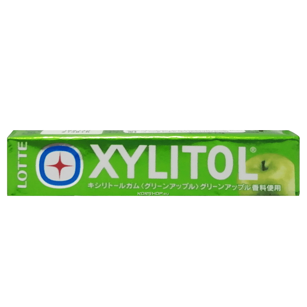 Жевательная резинка со вкусом зеленого яблока Xylitol Lotte, Япония, 21 г