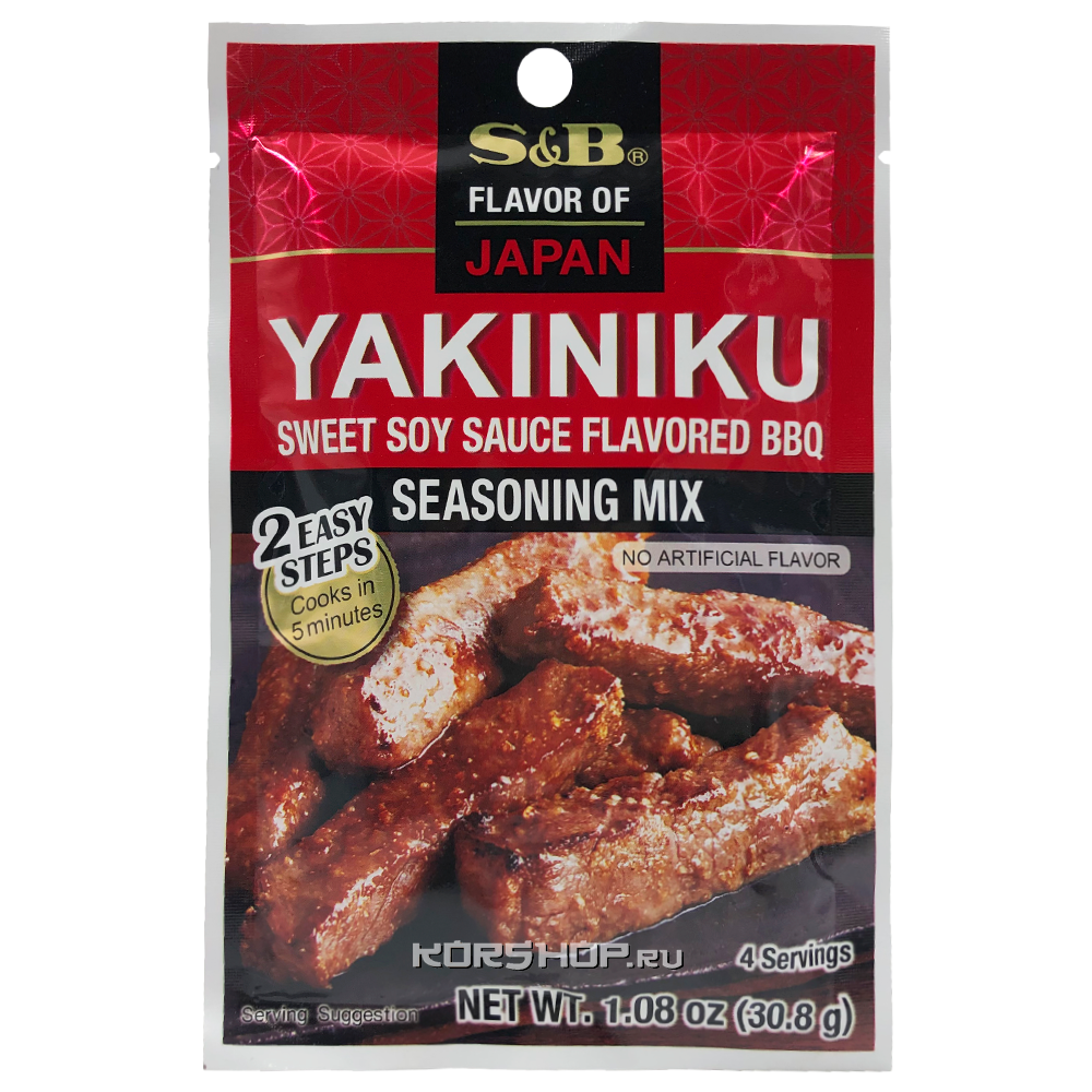 Приправа для мяса "Сладкий соевый соус с ароматом барбекю" Якинику Yakiniku S and B S&B, Япония, 30,8 г