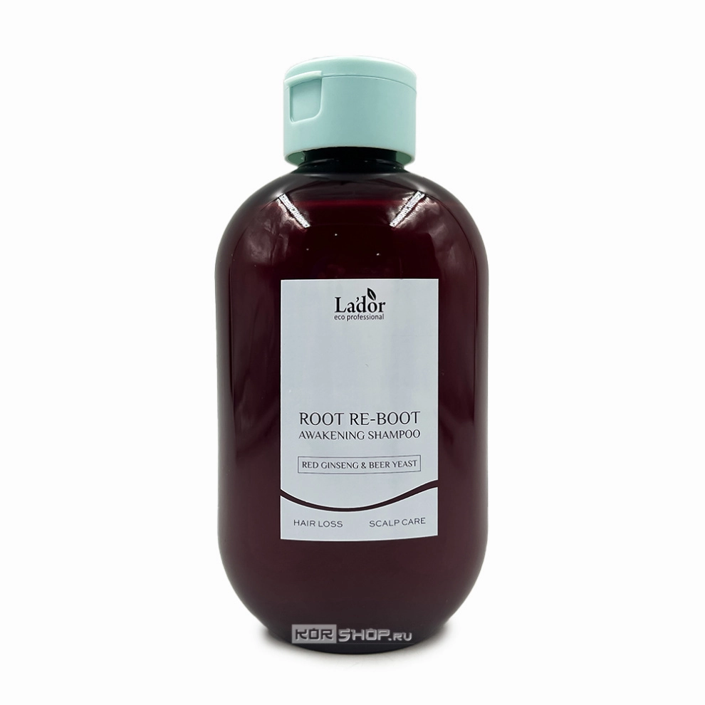 Шампунь для волос с женьшенем и пивными дрожжами Root Re-Boot Awakening Shampoo Red Ginseng & Beer Yeast Lador, Корея, 300 мл Шампунь для волос с женьшенем и пивными дрожжами Root Re-Boot Awakening Shampoo Red Ginseng & Beer Yeast Lador, Корея, 300 мл