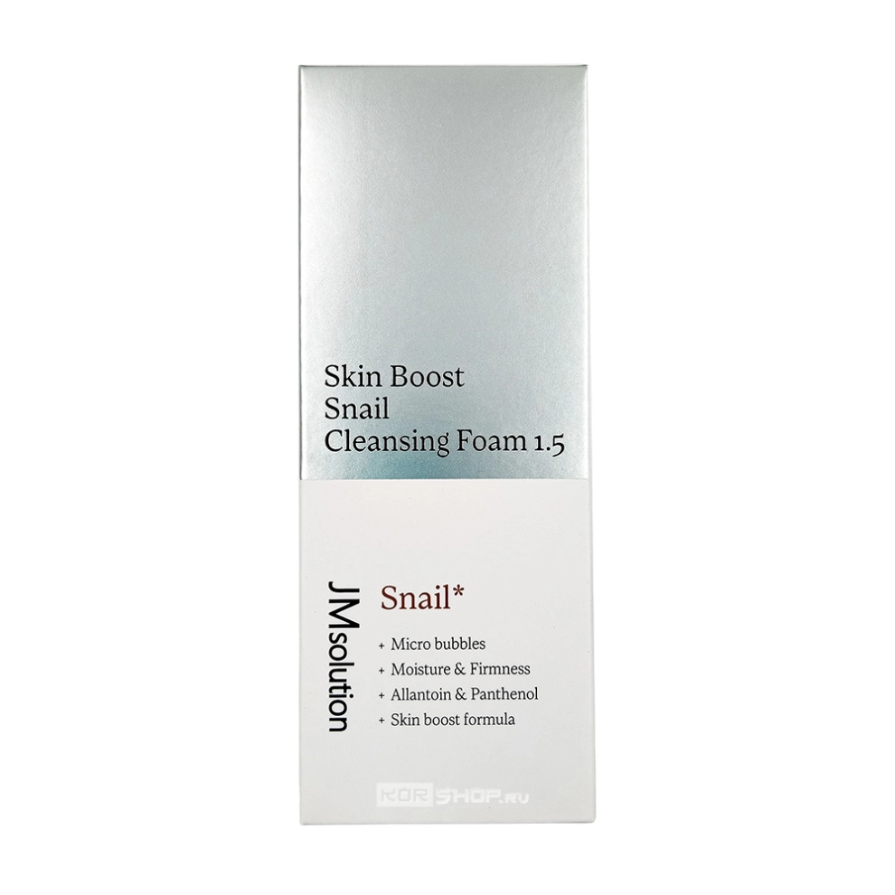 Омолаживающая пенка для умывания с муцином улитки Skin Boost Snail Cleansing Foam 1.5 JMsolution, Корея, 150 мл Омолаживающая пенка для умывания с муцином улитки Skin Boost Snail Cleansing Foam 1.5 JMsolution, Корея, 150 мл