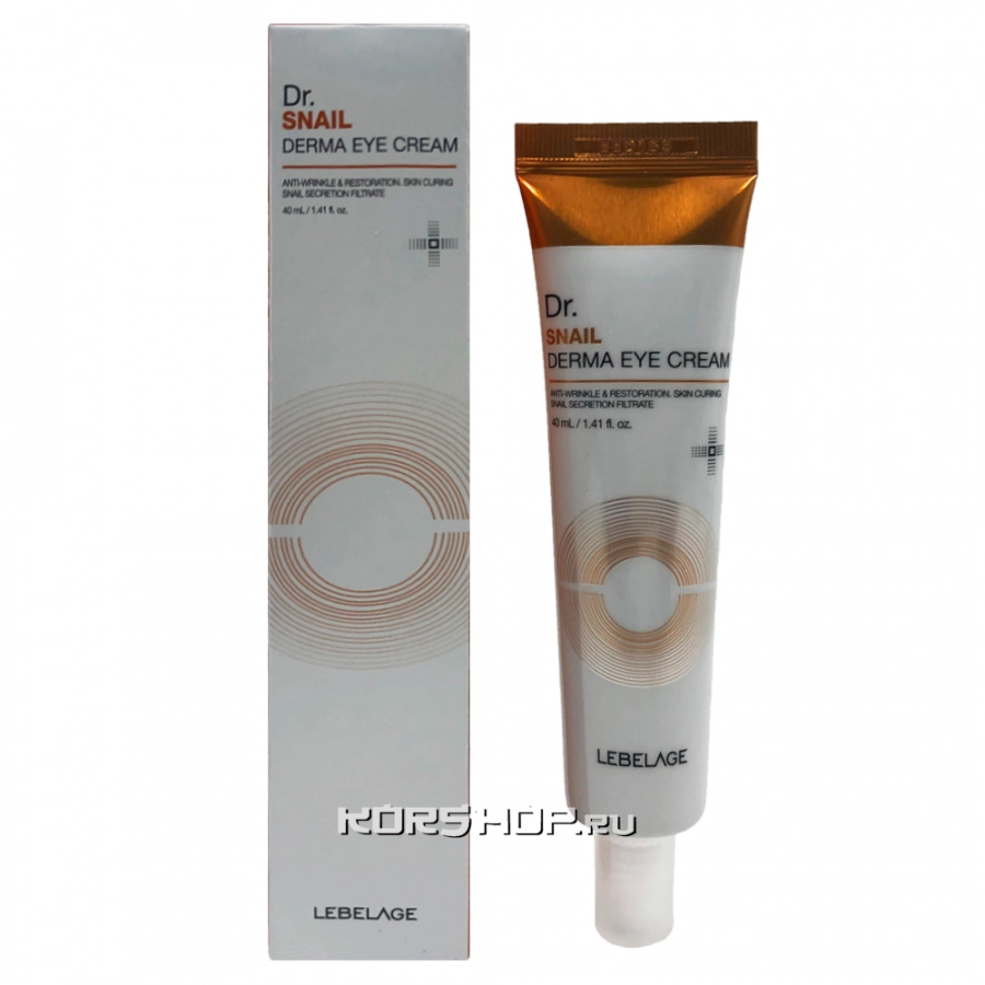Антивозрастной крем для области вокруг глаз с муцином улитки Dr. Snail Derma Eye Cream Lebelage, Корея, 40 мл Антивозрастной крем для области вокруг глаз с муцином улитки Dr. Snail Derma Eye Cream Lebelage, Корея, 40 мл