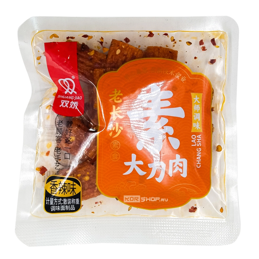 Снеки соевые мини-кубики остро-пряные Shuangjiao, Китай, 40 г