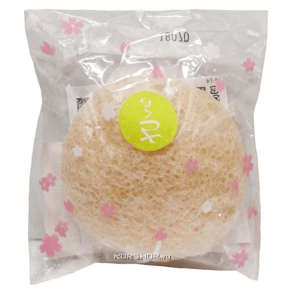 Спонж Конняку для умывания лица с экстрактом листьев сакуры Yamamoto Farm, Япония Спонж Конняку для умывания лица с экстрактом листьев сакуры Yamamoto Farm, Япония