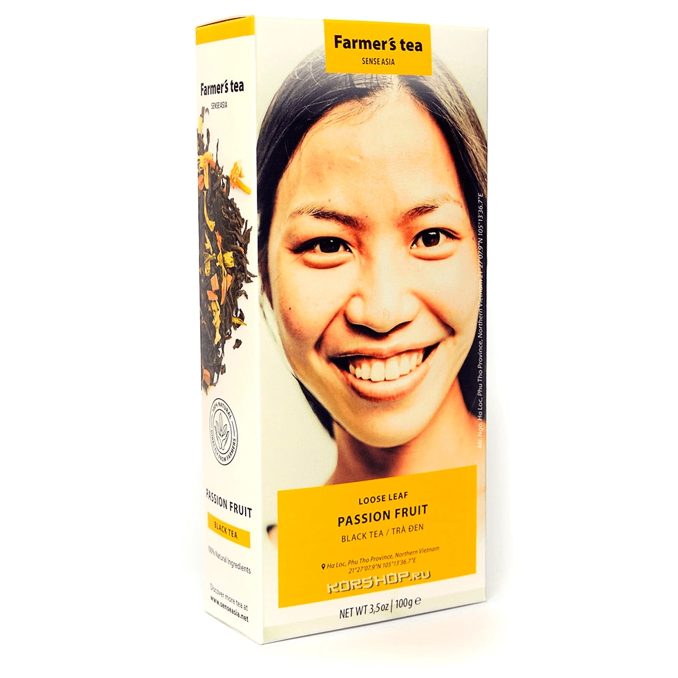 Черный чай Маракуйя Farmer's Tea Sense Asia, Вьетнам,100 г Черный чай Маракуйя Farmer's Tea Sense Asia, Вьетнам,100 г