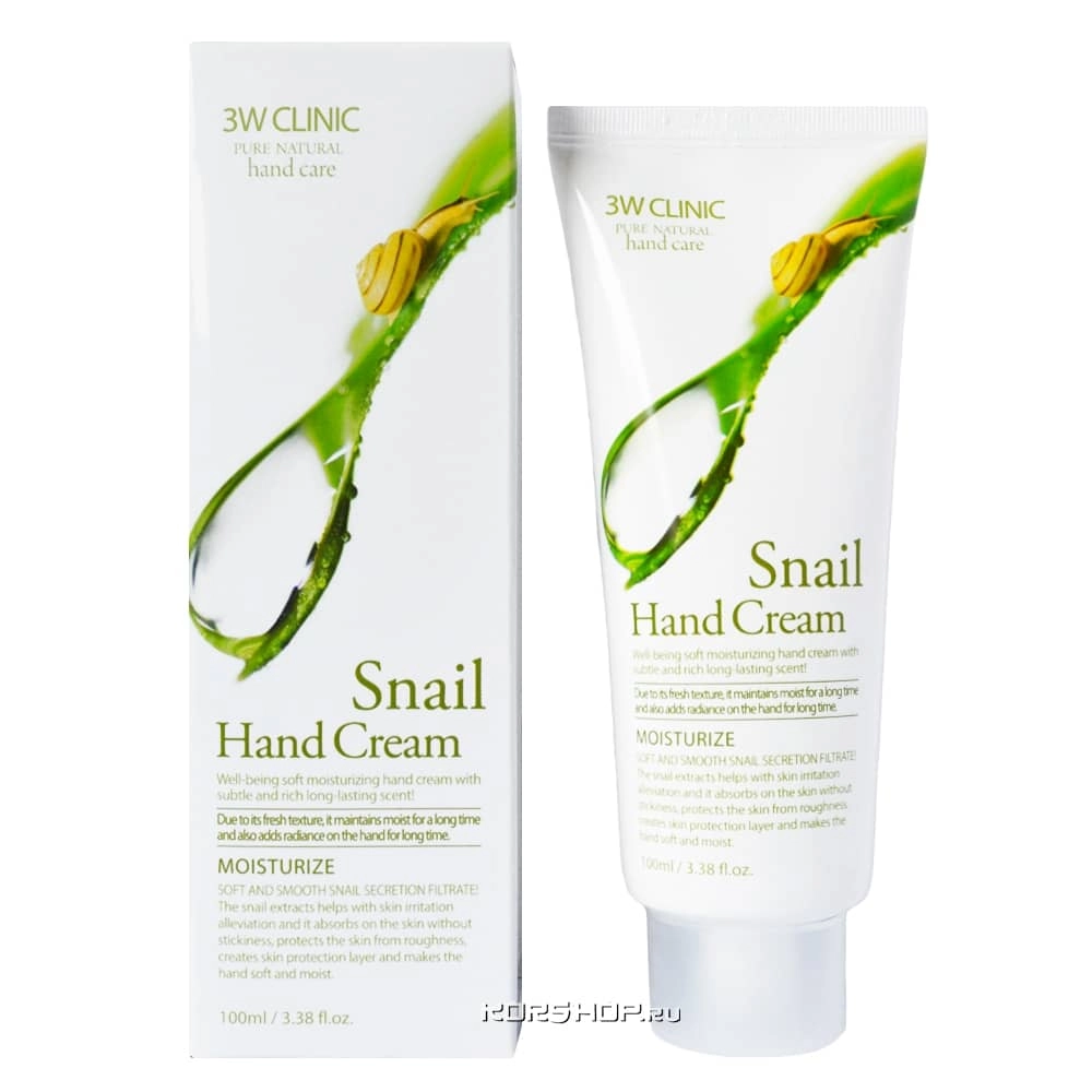 Крем для рук с улиточным муцином 3W Clinic, Корея, 100 мл