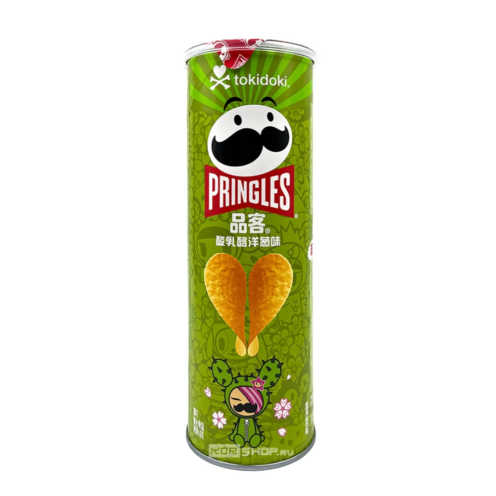 Чипсы со вкусом сметаны и лука Pringles, Китай, 110 г Чипсы со вкусом сметаны и лука Pringles, Китай, 110 г