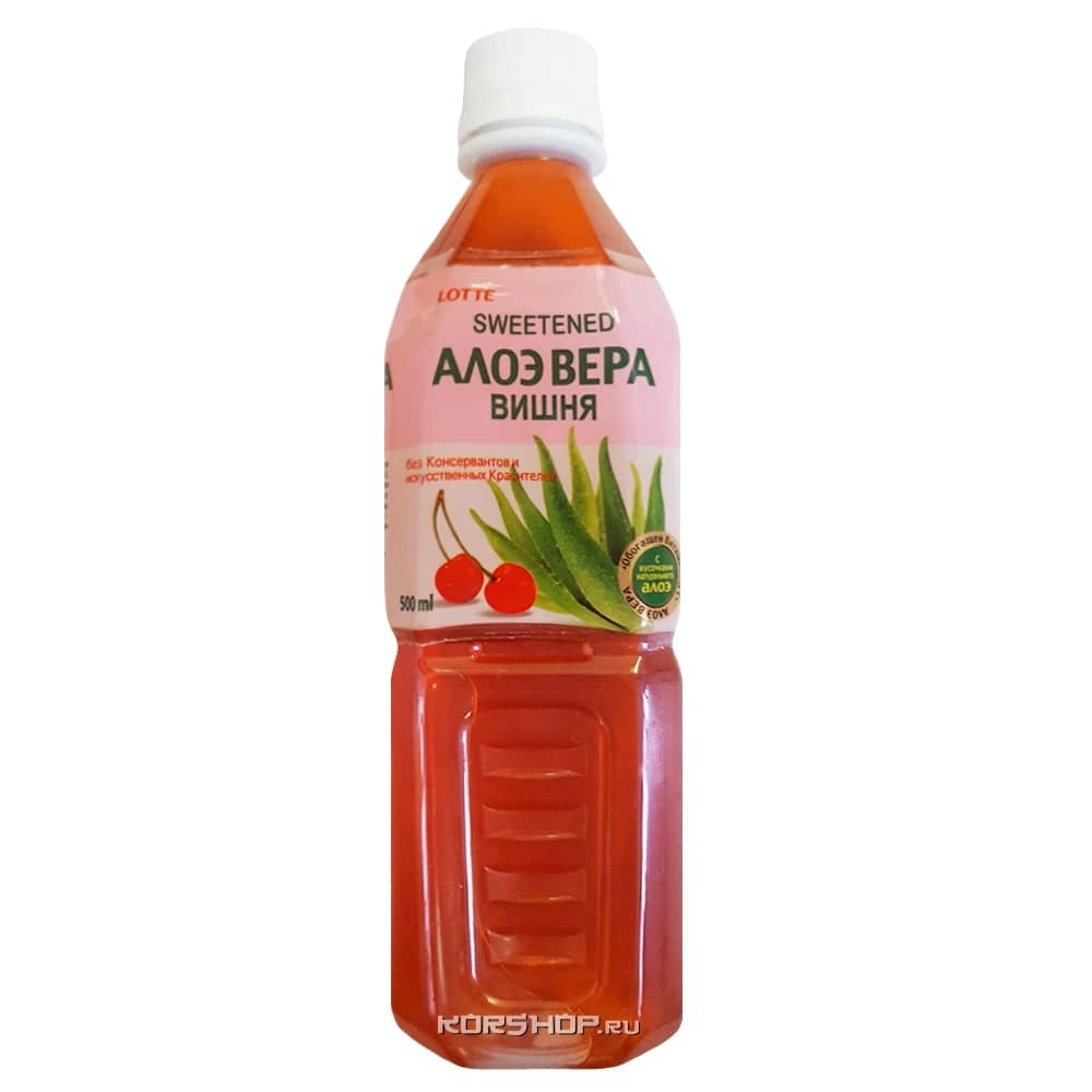 Напиток Алоэ-вера-Вишня Lotte, 500 мл.