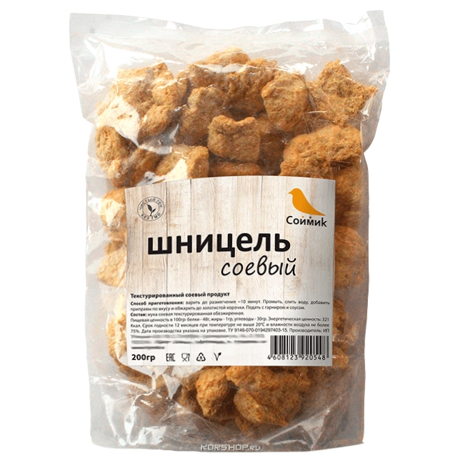 Соевый шницель Соймик, 200 г Соевый шницель Соймик, 200 г
