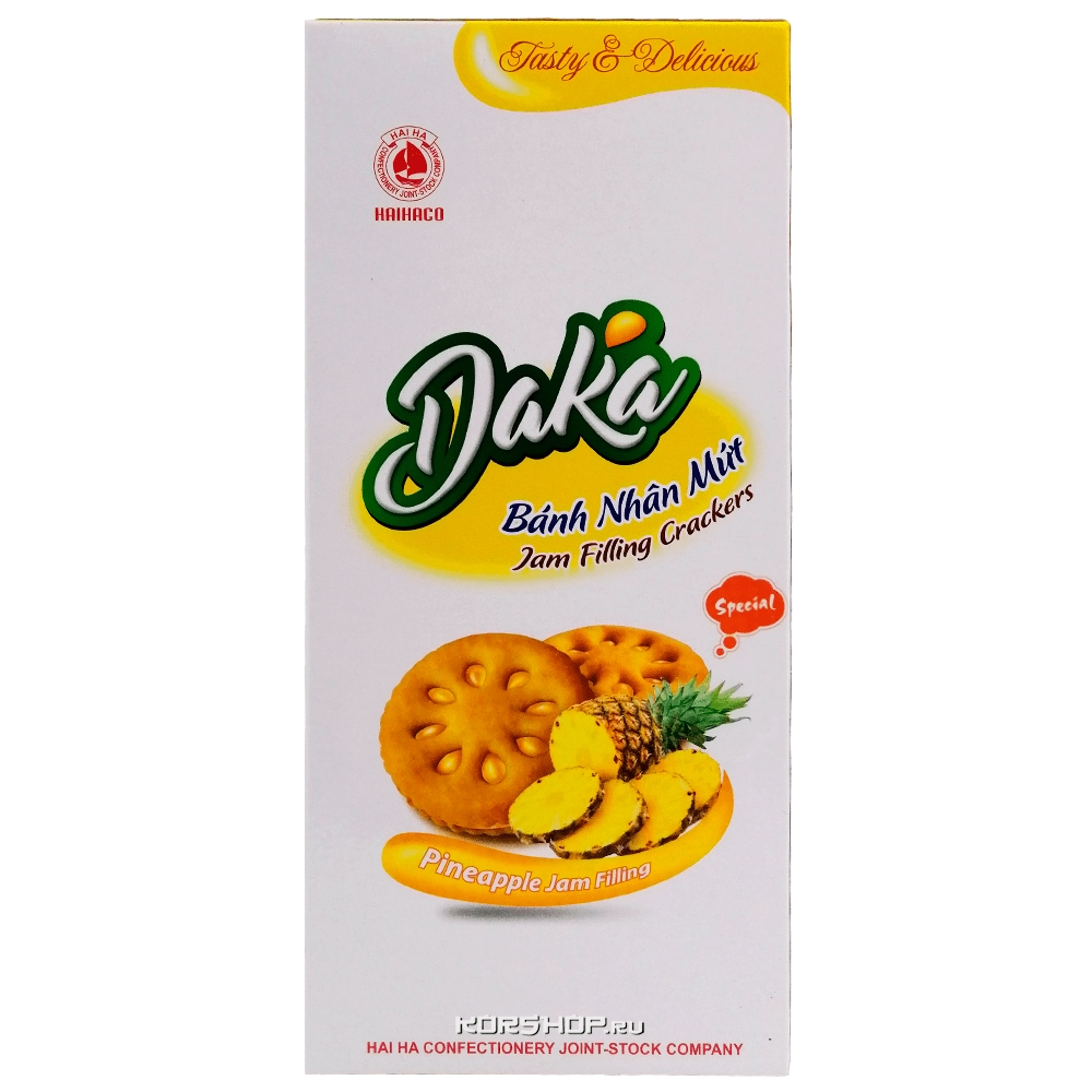 Крекер с начинкой из ананасового джема Daka Haiha, Вьетнам, 150 г