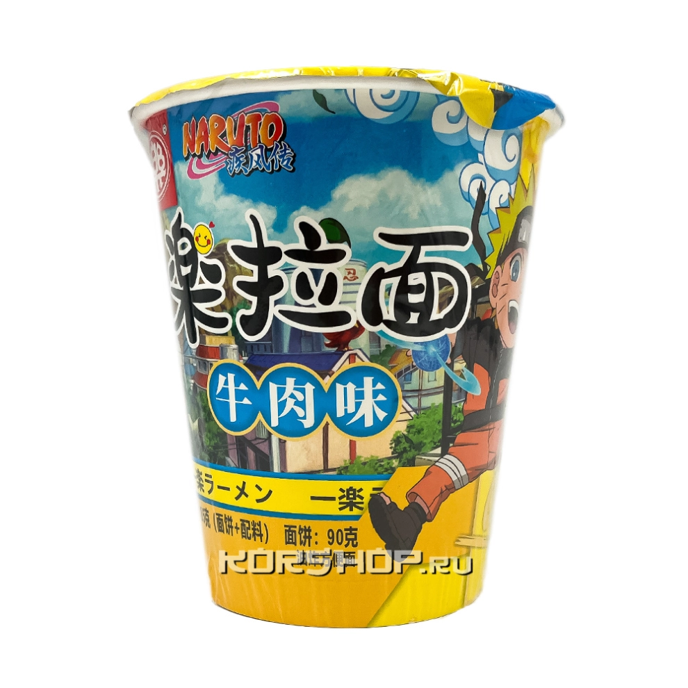 Лапша б/п Рамен с говядиной Наруто Джилаку Naruto Yile Noodles, Китай, 105 г