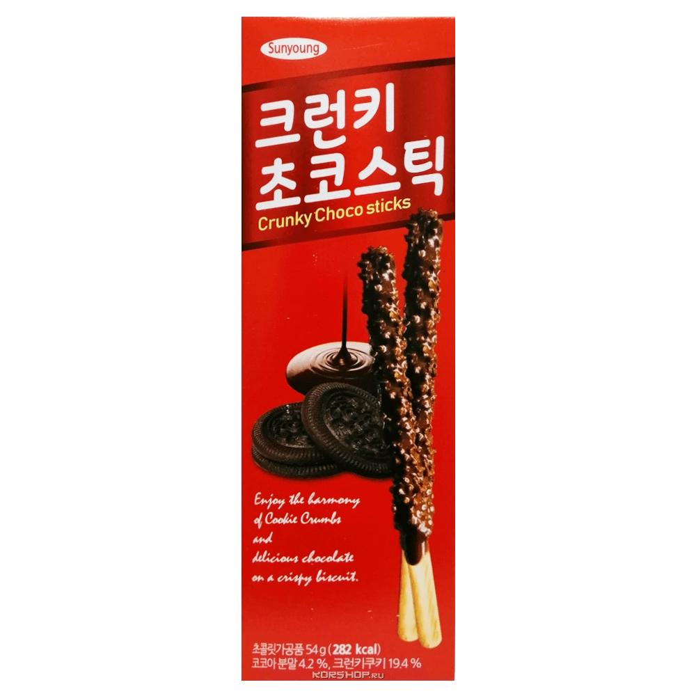 Соломка в шоколаде Хрустящая Crunky Sunyoung (3 шт.), Корея, 54 г Соломка в шоколаде Хрустящая Crunky Sunyoung (3 шт.), Корея, 54 г