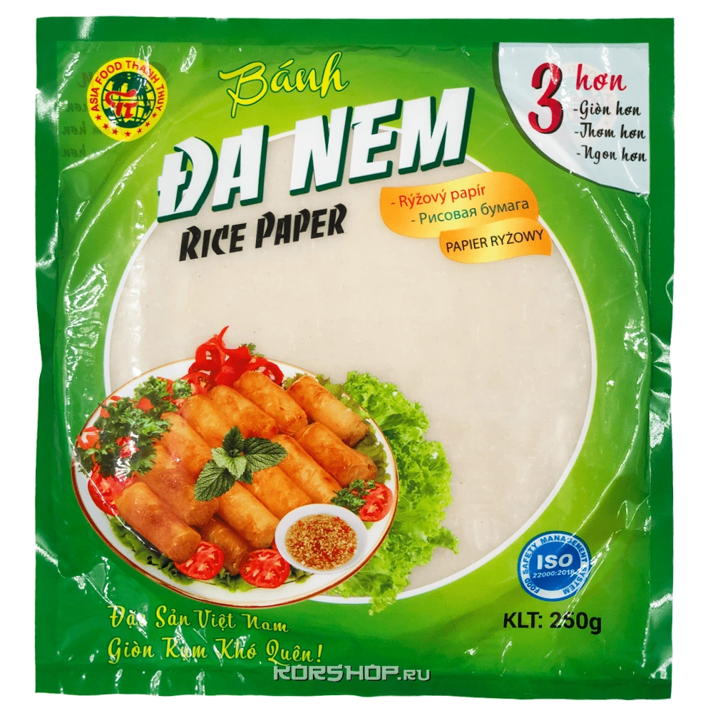 Круглая рисовая бумага Asia Food Thanh Thuy, Вьетнам, 250 г Круглая рисовая бумага Asia Food Thanh Thuy, Вьетнам, 250 г