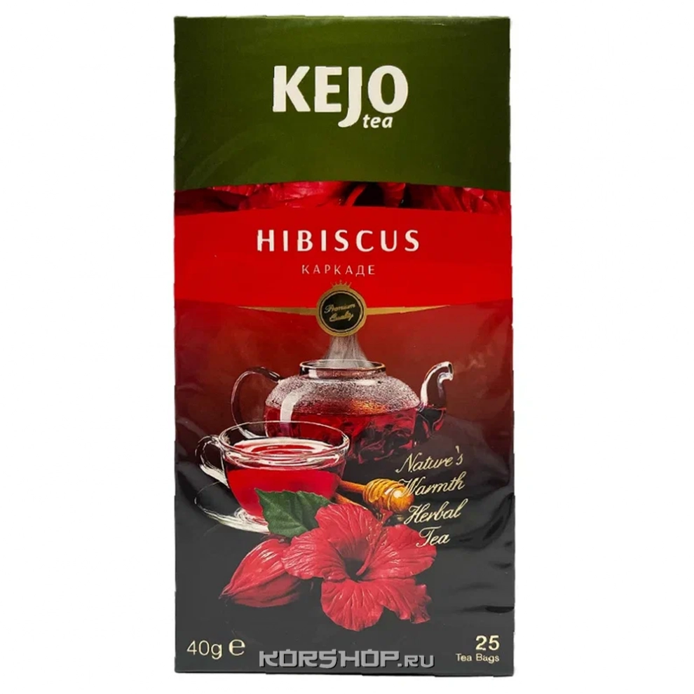 Чай каркаде в пакетиках Hibiscus Tea Kejo, Россия, 40 г (25 пакетиков) Чай каркаде в пакетиках Hibiscus Tea Kejo, Россия, 40 г (25 пакетиков)
