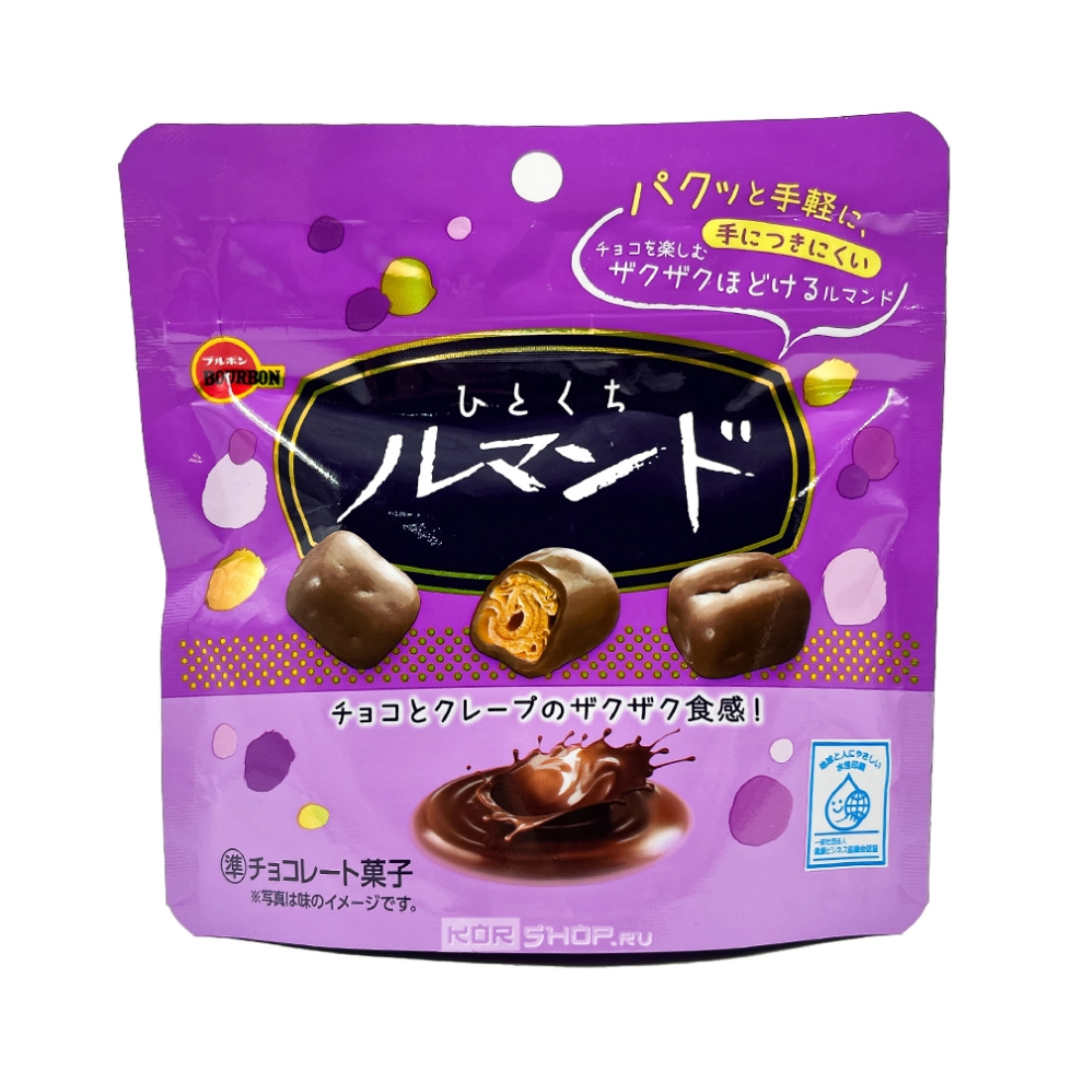 Печенье в шоколаде Le Monde Bourbon, Япония, 47 г Печенье в шоколаде Le Monde Bourbon, Япония, 47 г