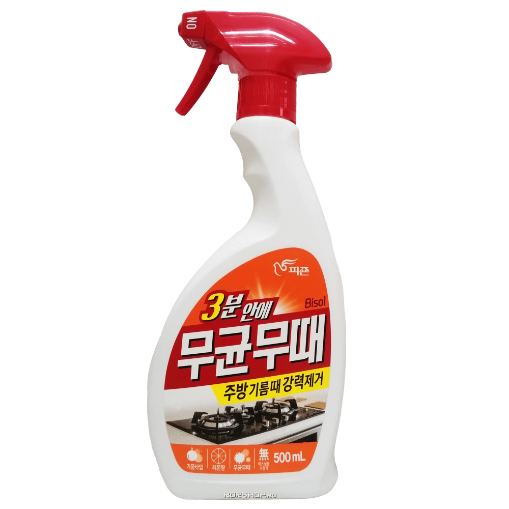 Чистящее средство для кухни с ароматом лимона Bisol Pigeon (пульверизатор), Корея, 500 мл