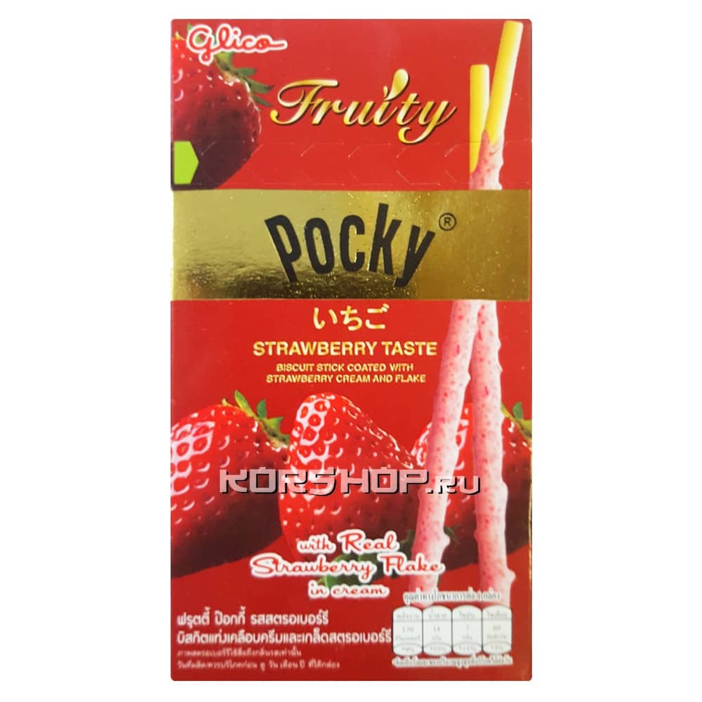 Соломка Glico Pocky со вкусом клубники,Тайвань, 35 г