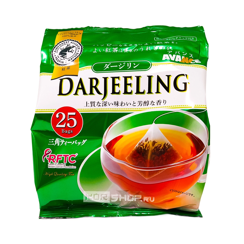 Чай чёрный в пирамидках «Дарджилинг» (Darjeeling) Эйванс / Avance, Япония, 50 г (2 г х 25 шт.)