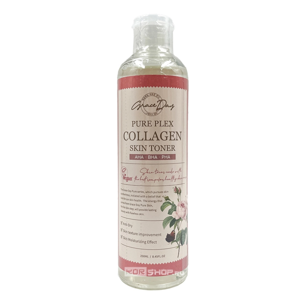 Увлажняющий тонер с коллагеном Pure Plex Collagen Skin Toner Grace Day, Корея, 250 мл Увлажняющий тонер с коллагеном Pure Plex Collagen Skin Toner Grace Day, Корея, 250 мл