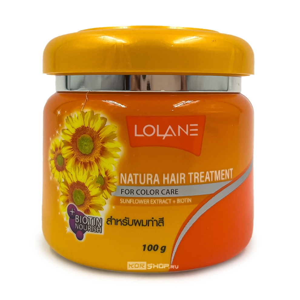 Маска для сухих, поврежденных и окрашенных волос с маслом подсолнечника и биотином Lolane, Таиланд, 100 г Маска для сухих, поврежденных и окрашенных волос с маслом подсолнечника и биотином Lolane, Таиланд, 100 г