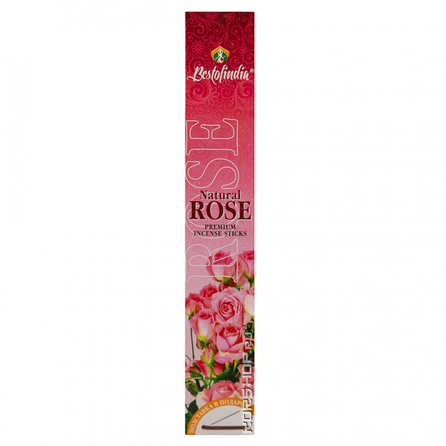 Ароматические палочки Роза Rose Premium Incence Sticks Bestofindia с подставкой, Индия Ароматические палочки Роза Rose Premium Incence Sticks Bestofindia с подставкой, Индия