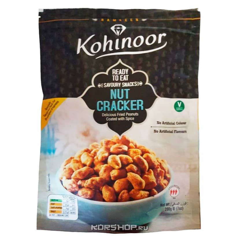 Хрустящий запеченный арахис с индийскими специями Nut Cracker Kohinoor, Индия, 220 г