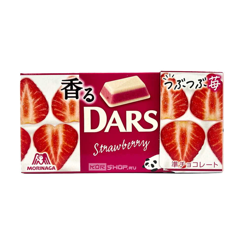 Белый шоколад «Ароматная клубника» Dars Morinaga, Япония, 46 г