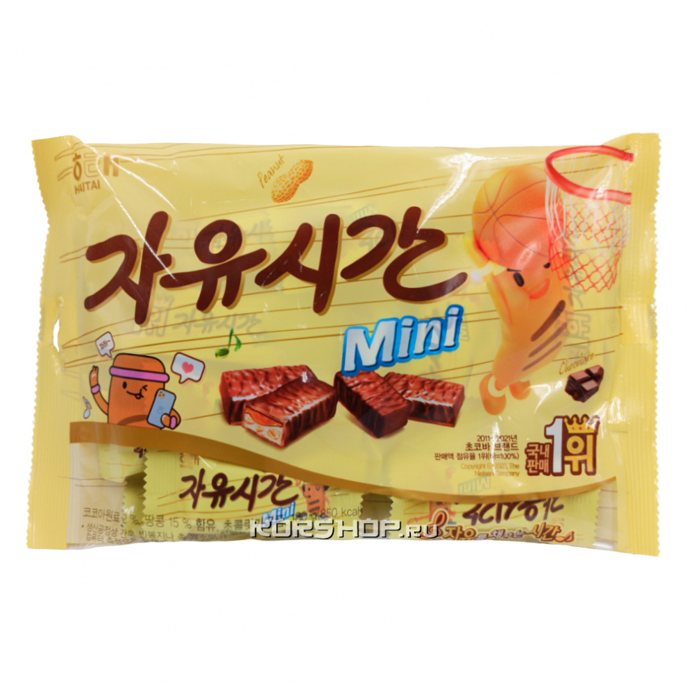 Шоколадный батончик Choco Mini Free Time Haitai, Корея, 180 г