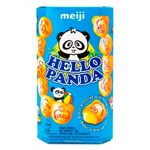 Печенье Hello Panda Vanilla (Milk) Meiji, Индонезия, 45 г