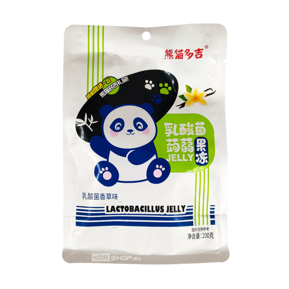 Желе из конжака «Ваниль» с пробиотиками Xiongmao Duoji, Китай, 200 г