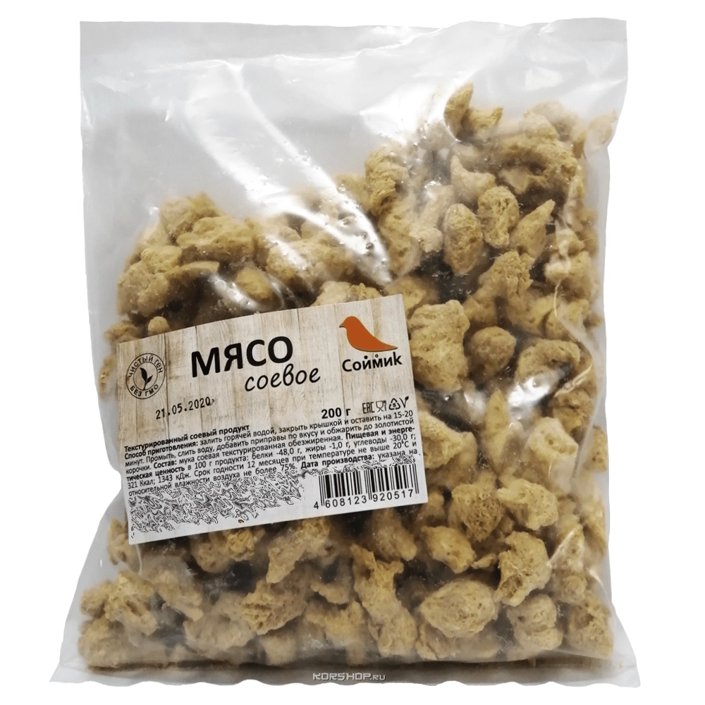 Соевое мясо Соймик, 200 г Соевое мясо Соймик, 200 г