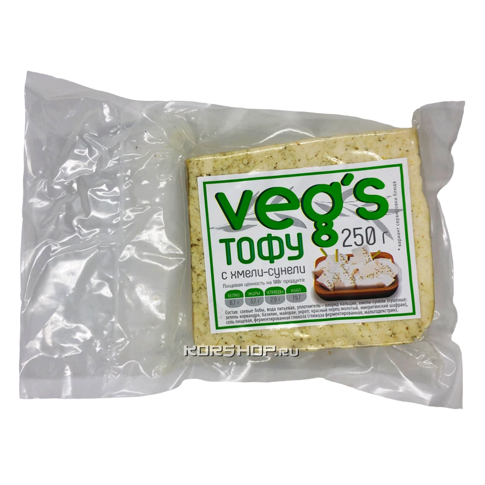 Соевый тофу с хмели-сунели Veg's, 250 г Соевый тофу с хмели-сунели Veg's, 250 г