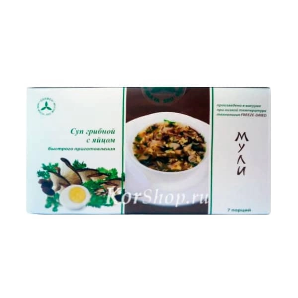 МУЛИ Суп грибной с яйцом 120 г (12г*10 шт.)