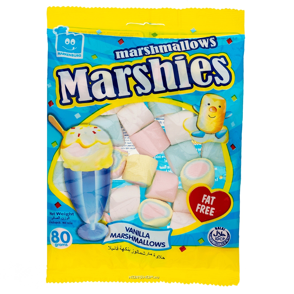 Зефир маршмеллоу с ванильным вкусом Marshies Markenburg, 80 г
