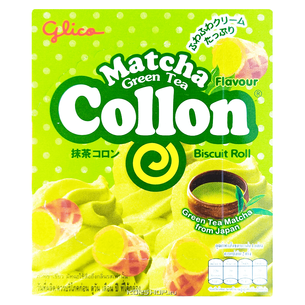 Печенье с зеленым чаем матча Collon Glico, Таиланд, 54 г.