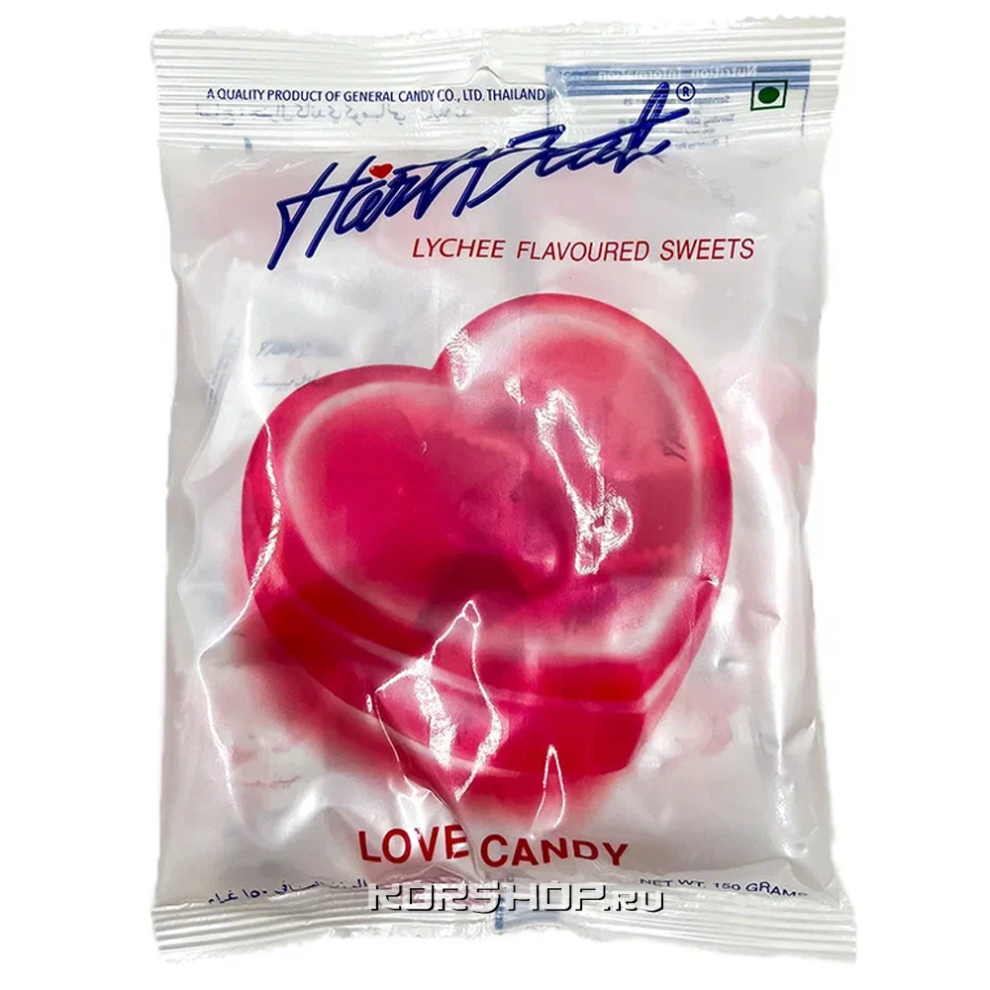 Конфеты карамельные со вкусом личи Jumbo Love Candy Hartbeat, Таиланд, 150 г