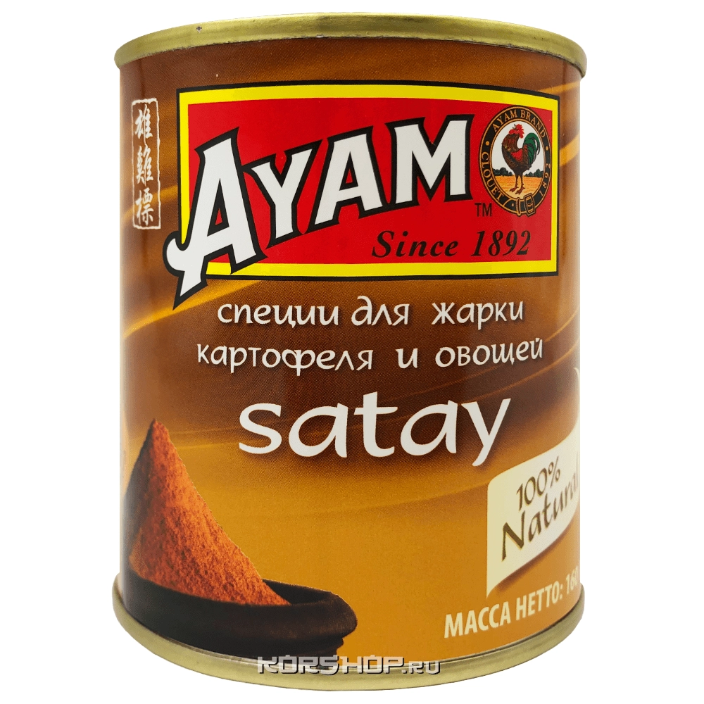 Приправа для жарки картофеля и овощей Satay Ayam, 160 г Приправа для жарки картофеля и овощей Satay Ayam, 160 г