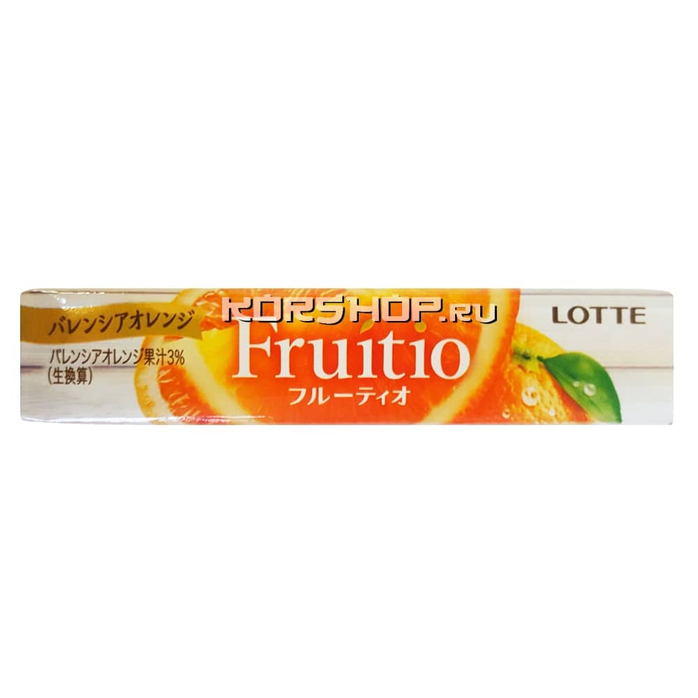 Жевательная резинка со вкусом апельсина Fruitio Valencia Orange, Япония, 21 г...