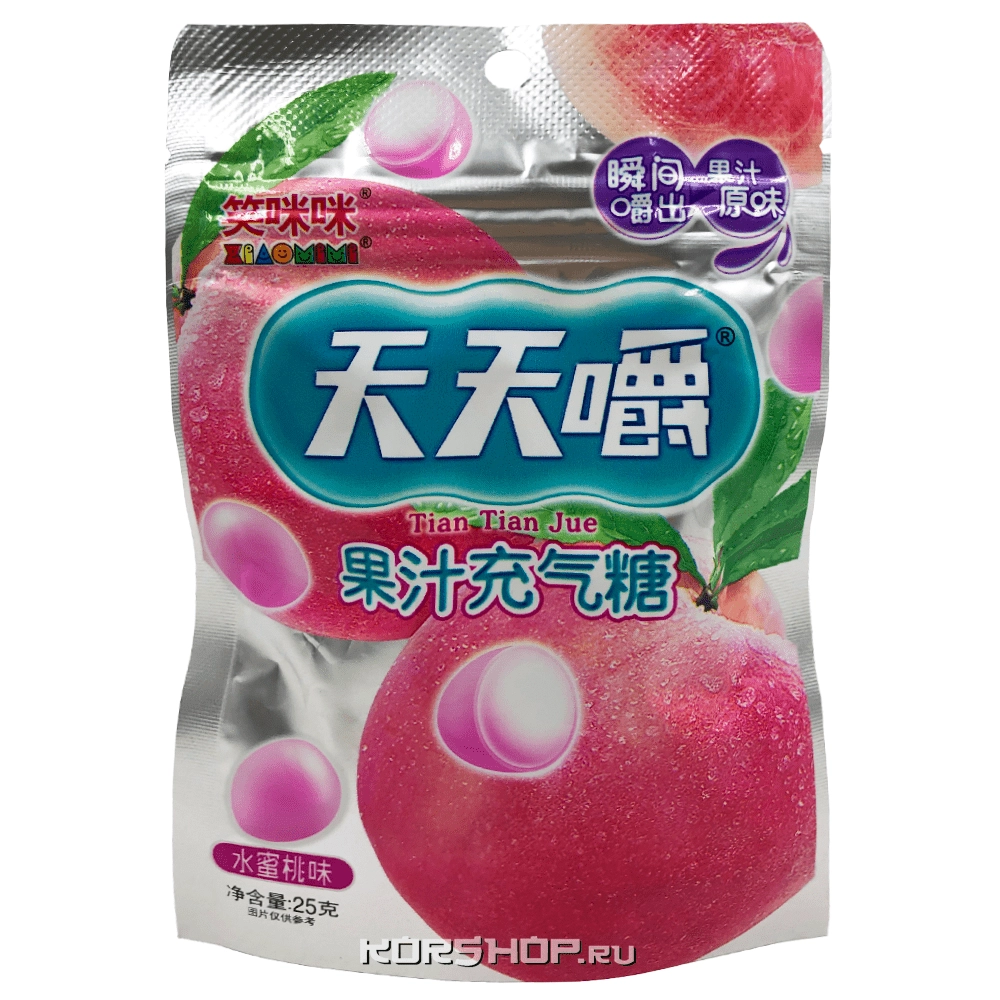 Конфеты со вкусом персика Tian Tian Jue, Китай, 22 г