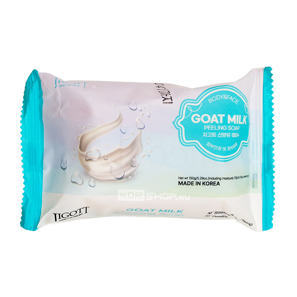 Пилинг-мыло с козьим молоком для лица и тела (Peeling Soap Goat Milk) Jigott, Корея, 150 г