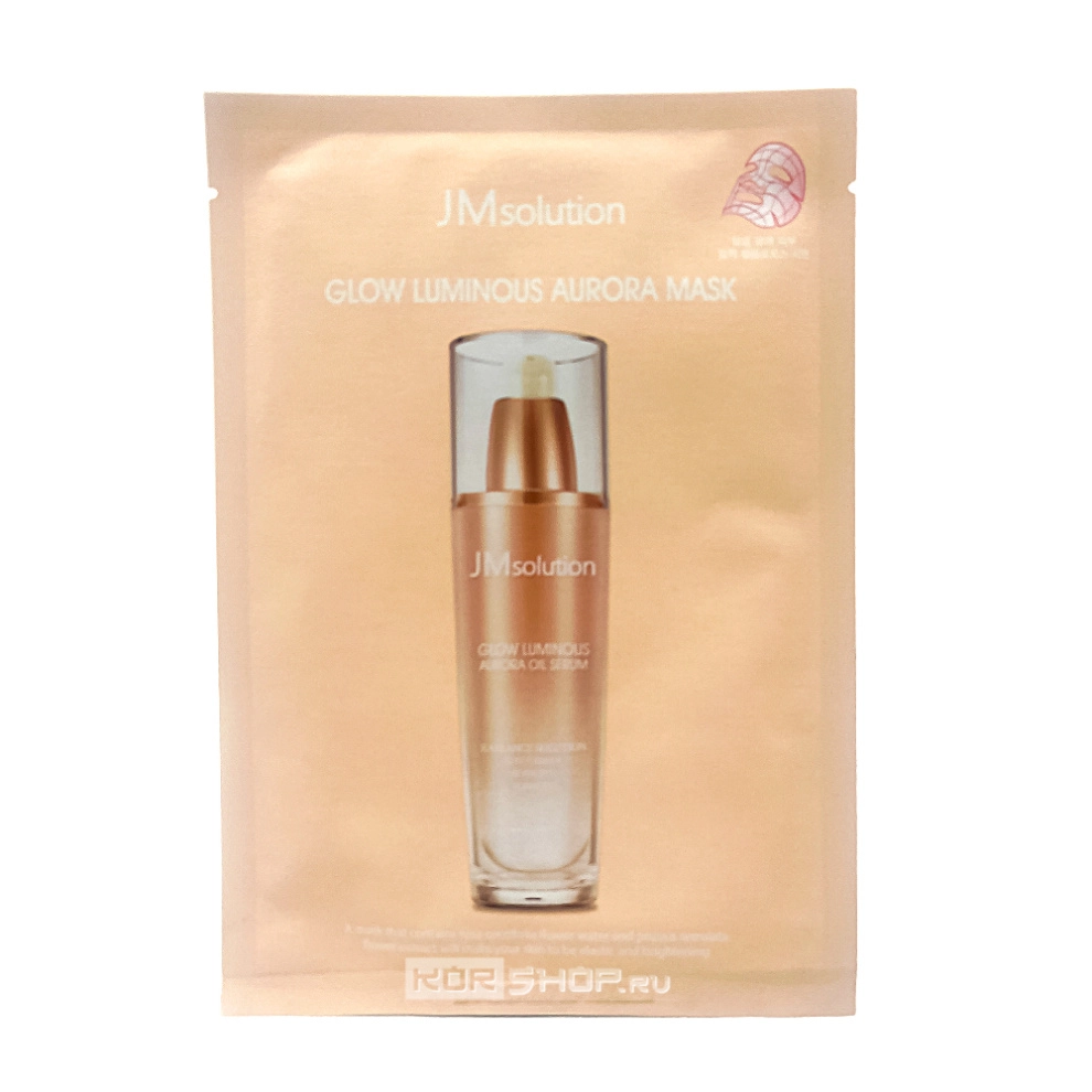 Целлюлозная маска с жемчужной пудрой Glow Luminous Aurora Mask JMsolution, Корея, 30 мл Целлюлозная маска с жемчужной пудрой Glow Luminous Aurora Mask JMsolution, Корея, 30 мл