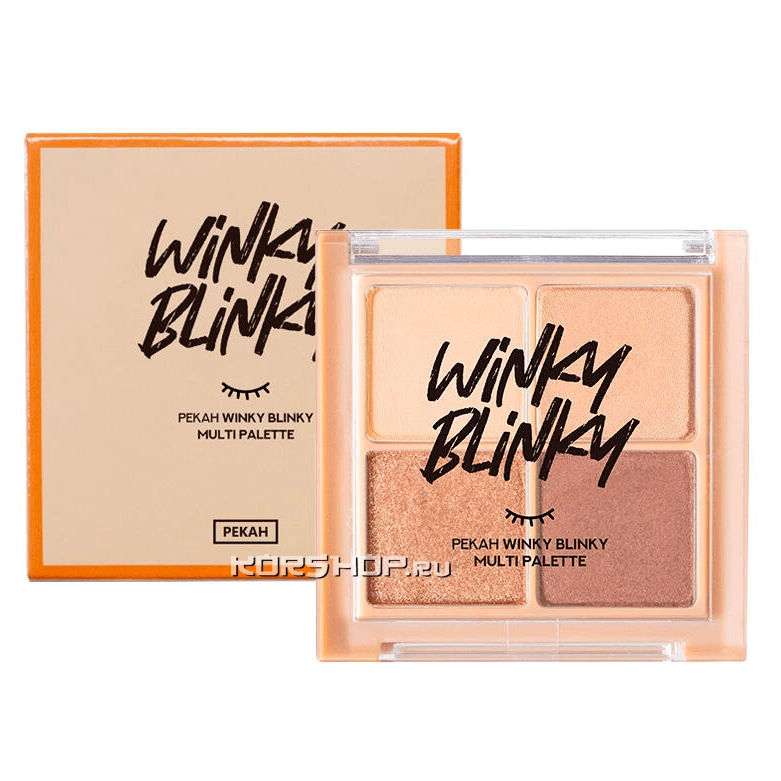Универсальная палетка теней Winky Blinky Pekah (#3 Sunset Shower/Персиковая дымка), Корея