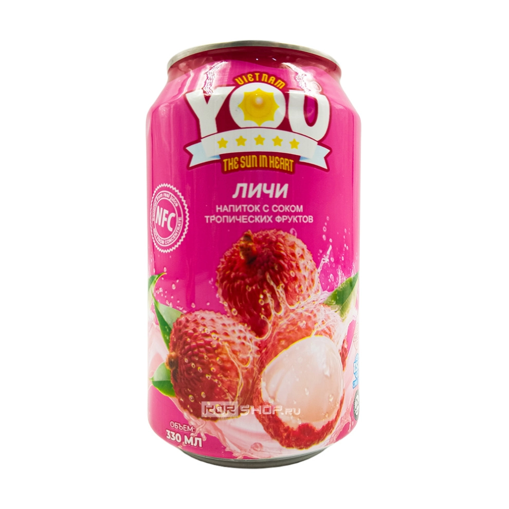 Напиток негазированный с соком личи You Vietnam, Вьетнам, 330 мл