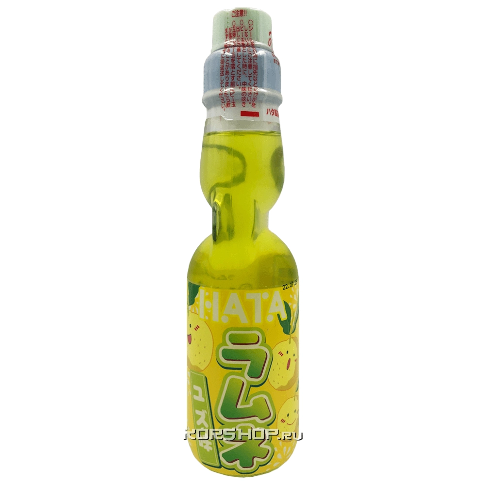 Газированный напиток Юдзу Рамуне Hata, Япония, 200 мл