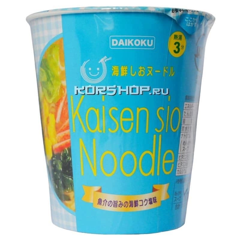 Суп-лапша б\п с морепродуктами Сифуд Нудл DAIKOKU (стакан), Япония, 66 г.