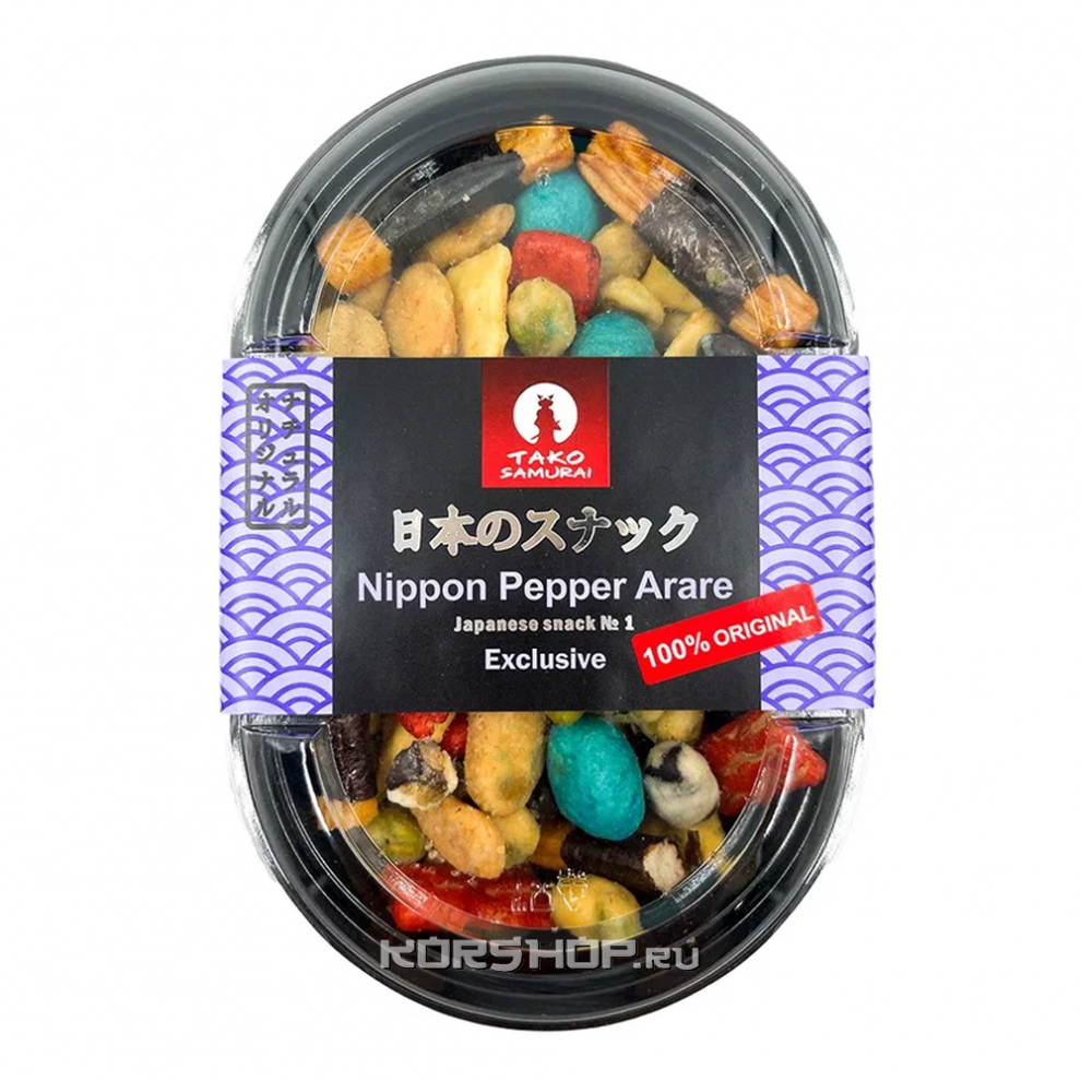 Японские снэки Пеппер Арарэ Тако Самурай Nippon Snack, 90 г