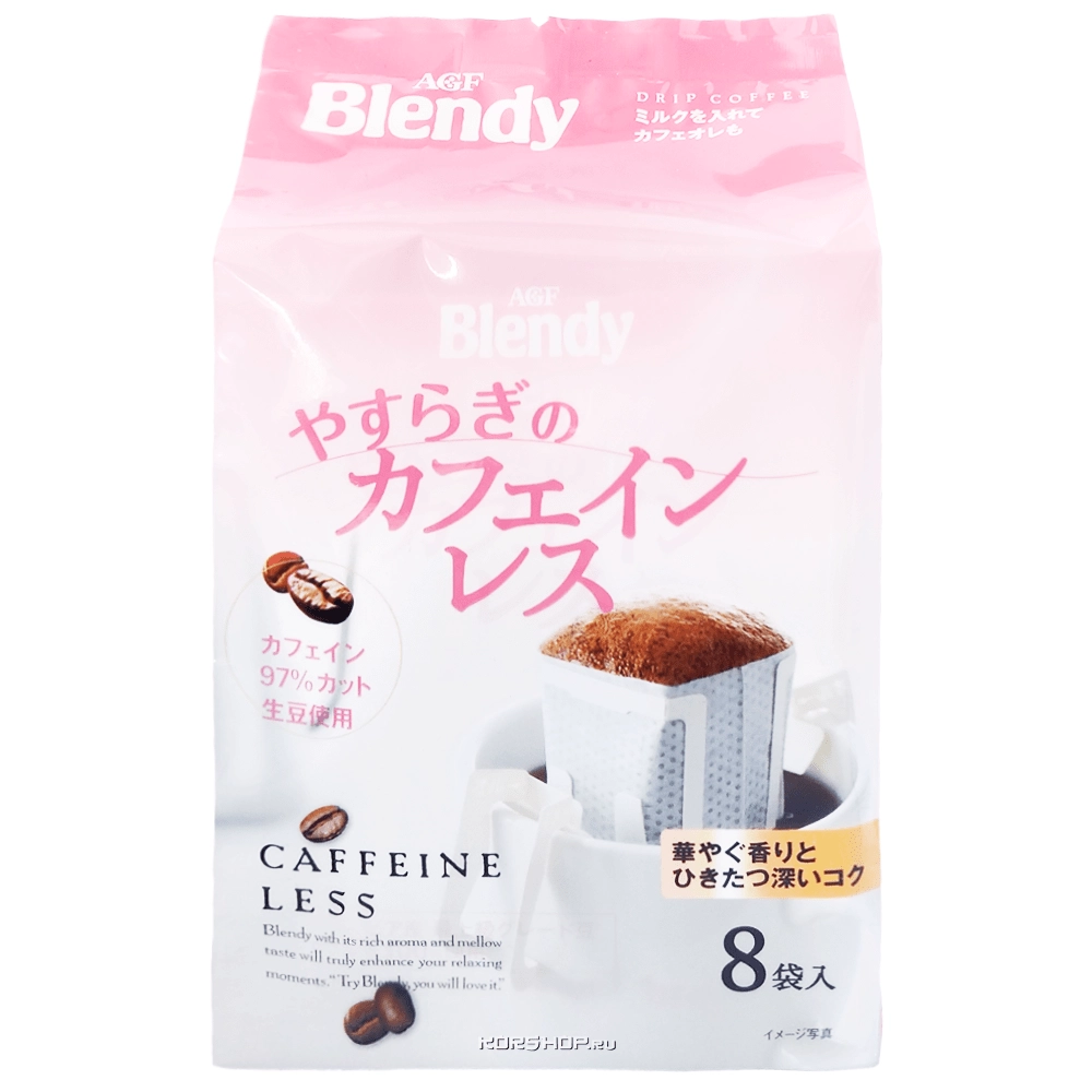Натуральный молотый кофе с пониженным содержанием кофеина Blendy AGF , Япония, 56 г